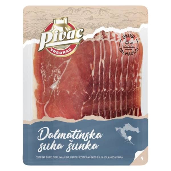 PIVAC Dalmatinska suha šunka narezak 100g 0