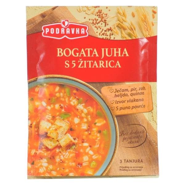 PODRAVKA bogata juha s 5 žitarica 80g 0