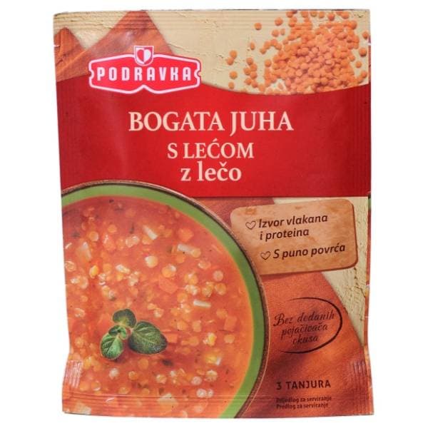 PODRAVKA bogata juha s lećom 75g 0