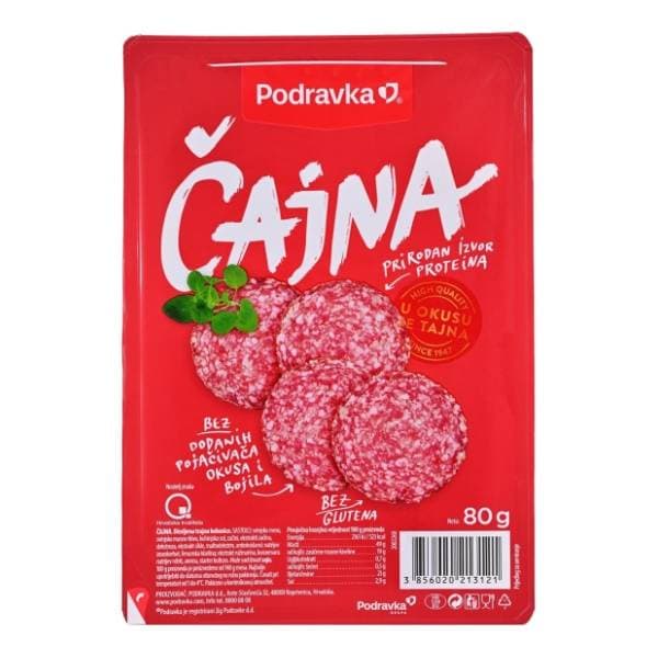 PODRAVKA Čajna kobasica narezak 80g 0