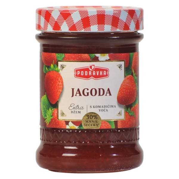 PODRAVKA extra džem jagoda 320g 0