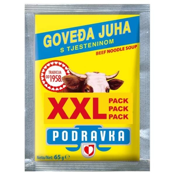 PODRAVKA goveđa juha s tjesteninom 3x65g 0