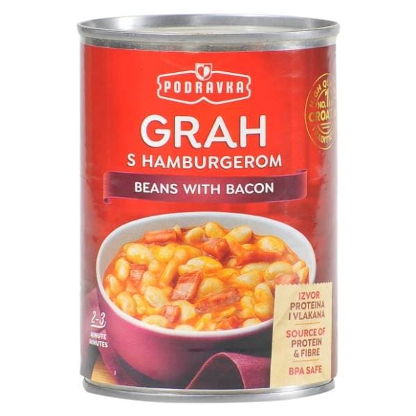 PODRAVKA grah s hamburgerom 400g 0
