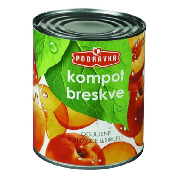 PODRAVKA kompot breskva 820g/480g 0