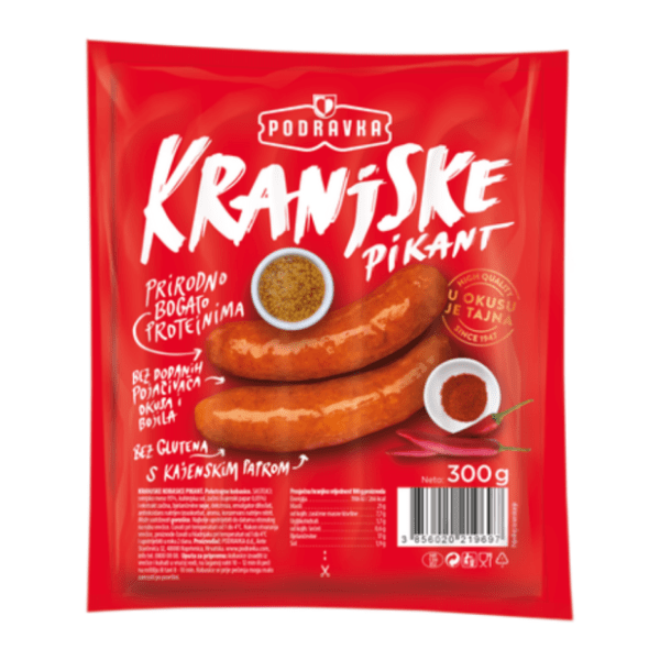PODRAVKA Kranjske kobasice pikant 300g 0