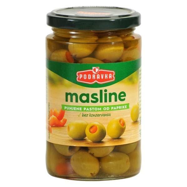 PODRAVKA masline punjene pastom od paprike 350g 0