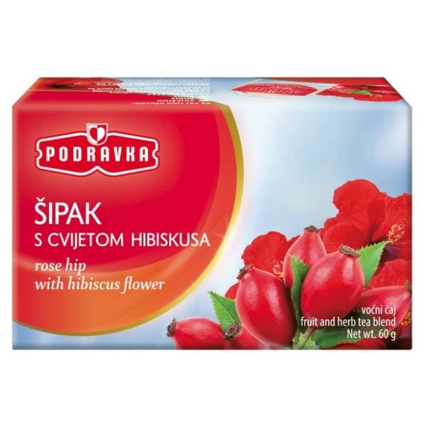 PODRAVKA šipak s cvijetom hibiskusa čaj 60g 0