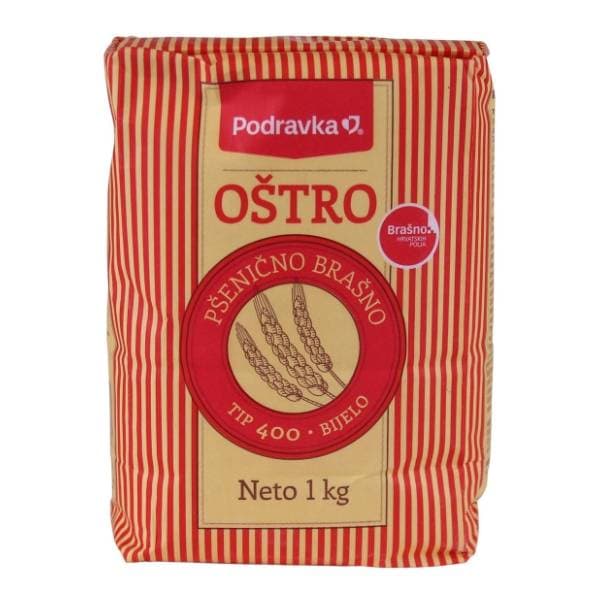 PODRAVKA oštro T-400 pšenično bijelo brašno 1kg 0