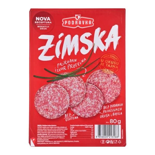 PODRAVKA Zimska kobasica narezak 80g 0