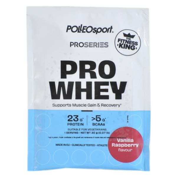 POLLEO SPORT Pro Whey prah vanilla raspberry 30g 0