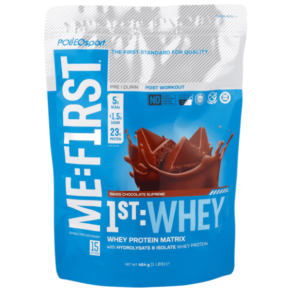 POLLEO SPORT Protein 1st Whey prah swiss chocolate 454g 0