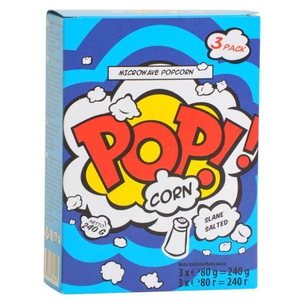 POP CORN kokice za mikrovalnu slane 3x80g 0