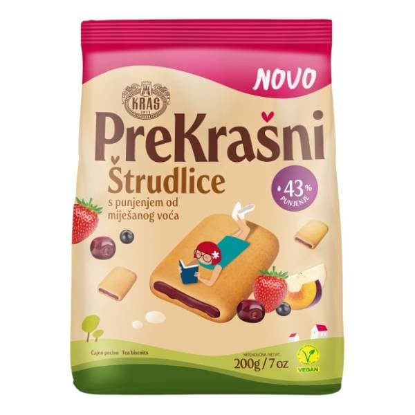 PREKRAŠNI Štrudlice s punjenjem od miješanog voća 200g 0