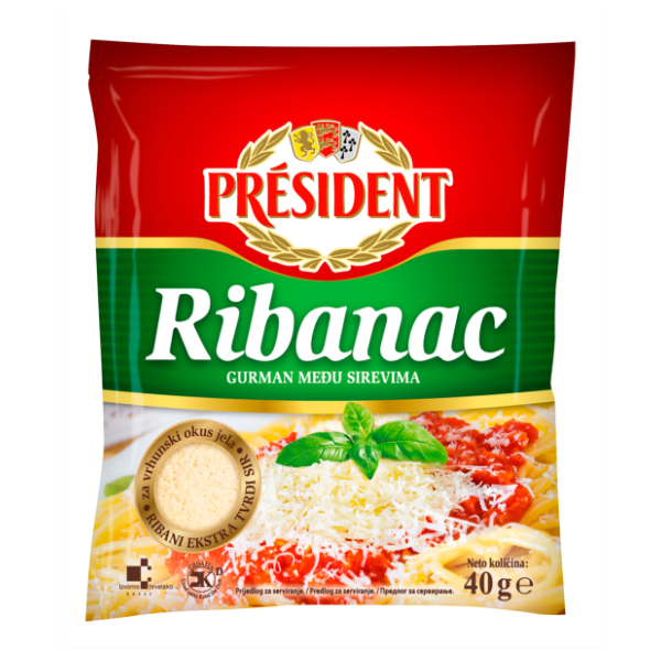 PRESIDENT Ribanac sir 40g	 0
