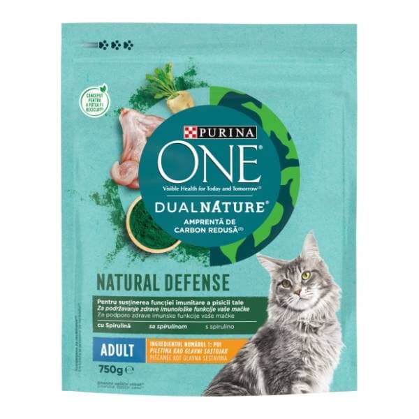 PURINA One dual nature adult hrana za mačke piletina 750g 0