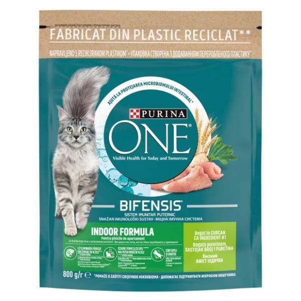 PURINA One indoor hrana za mačke puretina 800g 0