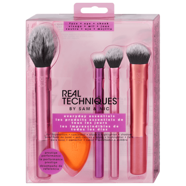 REAL TECHNIQUES Everyday essentials set kistova i spužvica 0