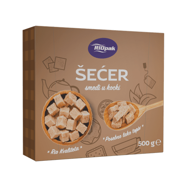 RIOPAK smeđi šećer kocka 500g 0