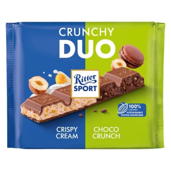 RITTER SPORT čokolada crunchy duo 218g 0