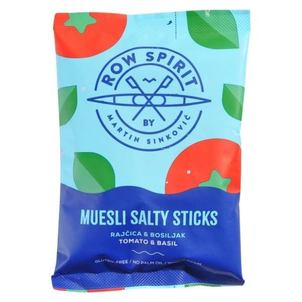 ROW SPIRIT zobeni krekeri rajčica i bosiljak 55g 0