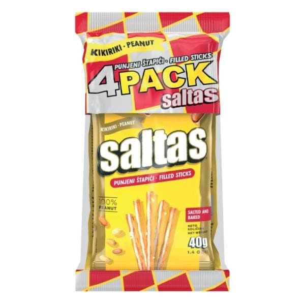SALTAS štapići s kikirikijem 4x40g 0