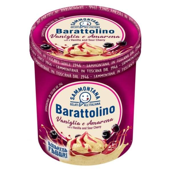 SAMMONTANA Barattolino sladoled vanilija i višnja 800ml 0