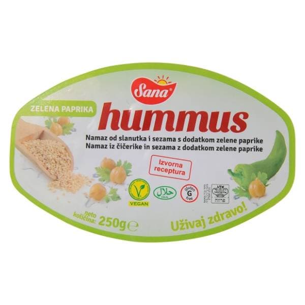SANA hummus namaz zelena paprika 250g 0
