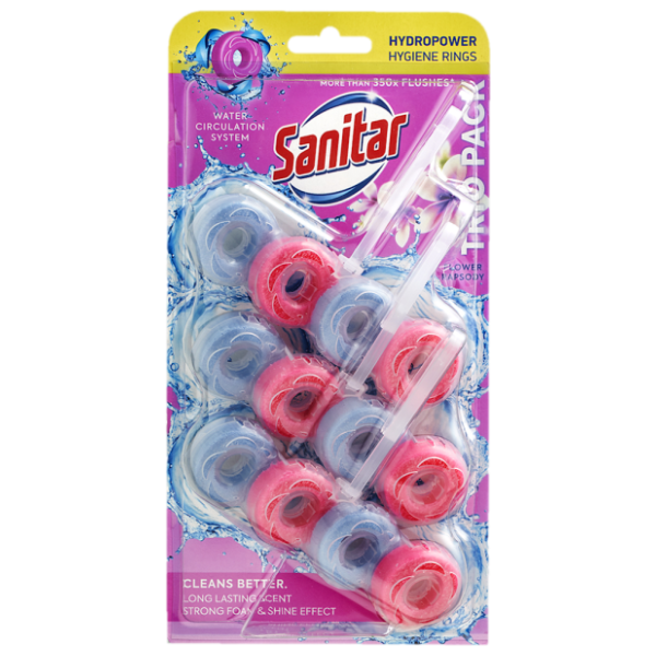 SANITAR WC osvježivač flower 3x40g 0