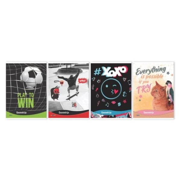 SCOOLY bilježnica geometrijska 1kom 0