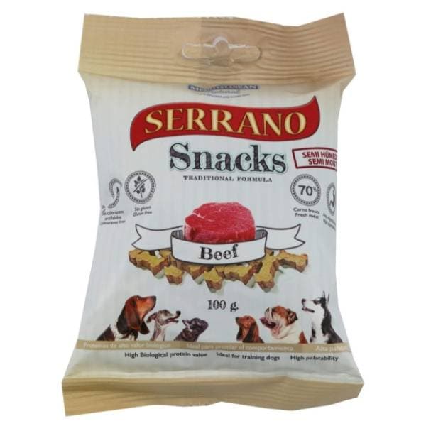 SERRANO Snacks poslastica za pse govedina bez glutena 100g 0