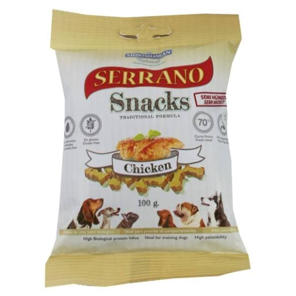 SERRANO Snacks poslastica za pse piletina bez glutena 100g 0
