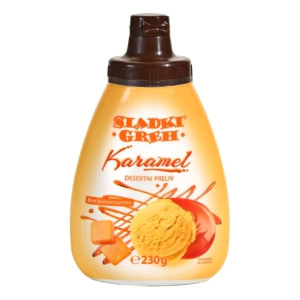 SLADKI GREH preljev s okusom karamele 230g 0