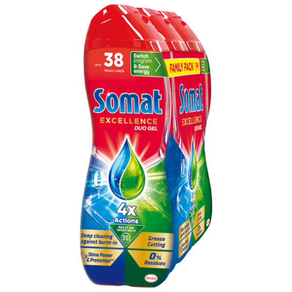 SOMAT excellence duo gel za strojno pranje posuđa 3x684ml 0