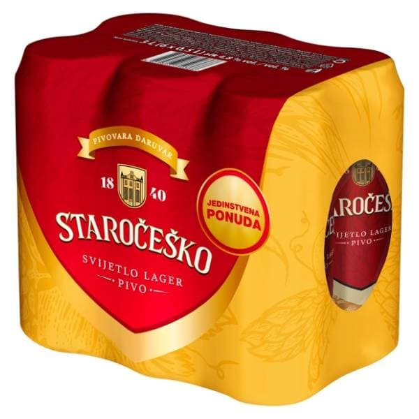 STAROČEŠKO Svijetlo pivo limenka 6x0,5 0