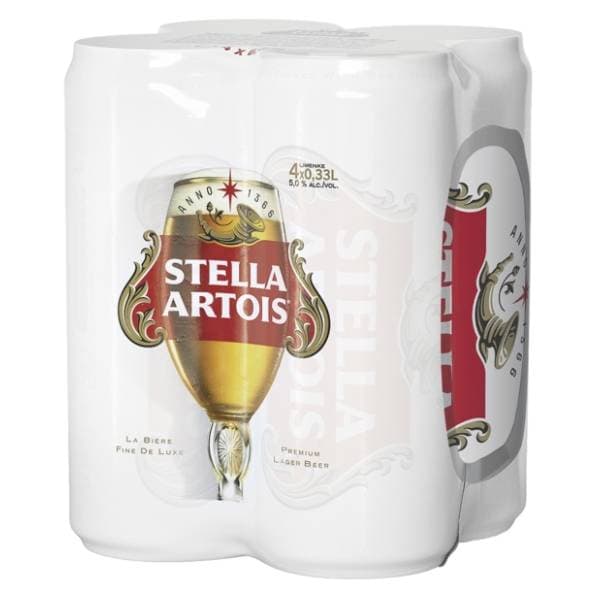 STELLA ARTOIS pivo limenka 4x0,33l 0
