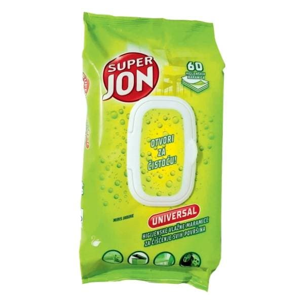 SUPER JON Universal jabuka vlažne maramice za čišćenje 60kom 0