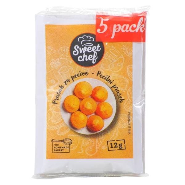 SWEET CHEF prašak za pecivo 5x12g 0