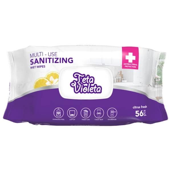 TETA VIOLETA maramice za dezinfekciju limun 56kom 0