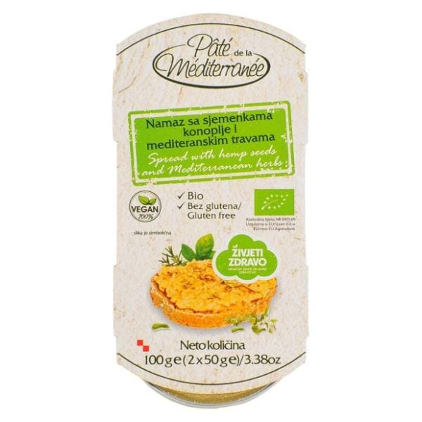 PATE MEDITERRANEE eko namaz slanutak & konoplja 100g 0
