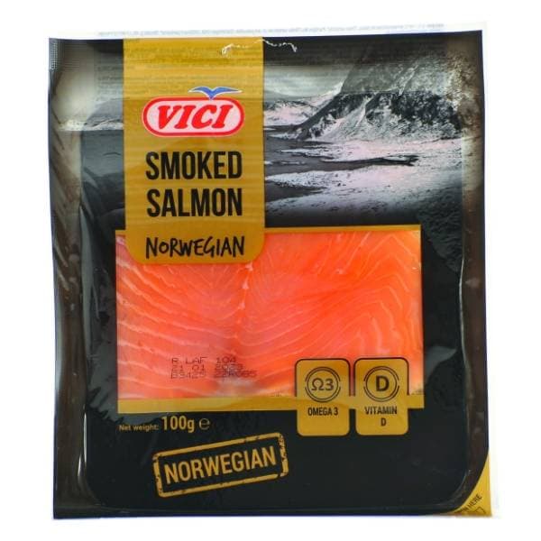 VIČI losos dimljeni rezani 100g 0