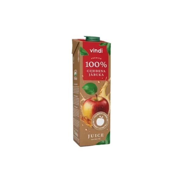 VINDI Juice cijeđena jabuka 100% 1l 0