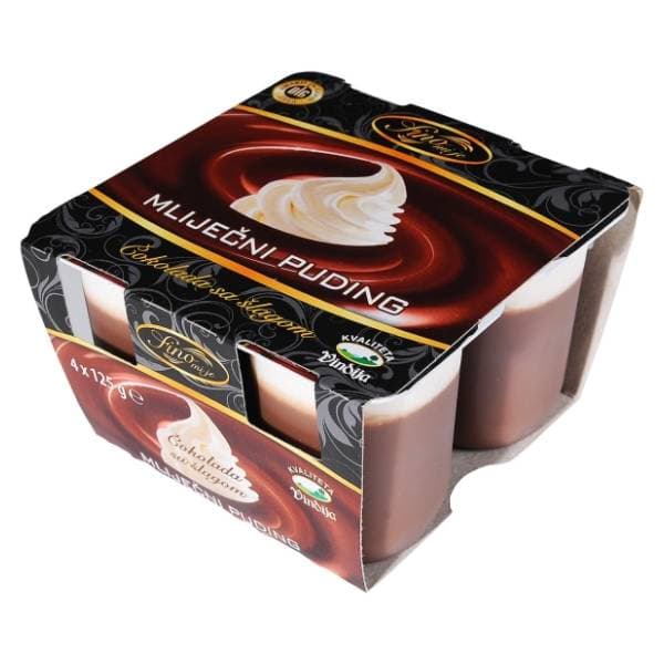 VINDIJA Fino mi je mliječni puding čokolada sa šlagom 4x125g 0