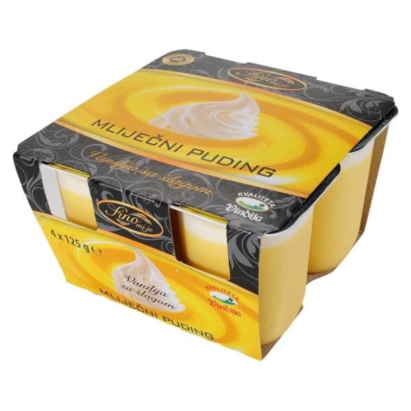 VINDIJA Fino mi je mliječni puding vanilija sa šlagom 4x125g 0