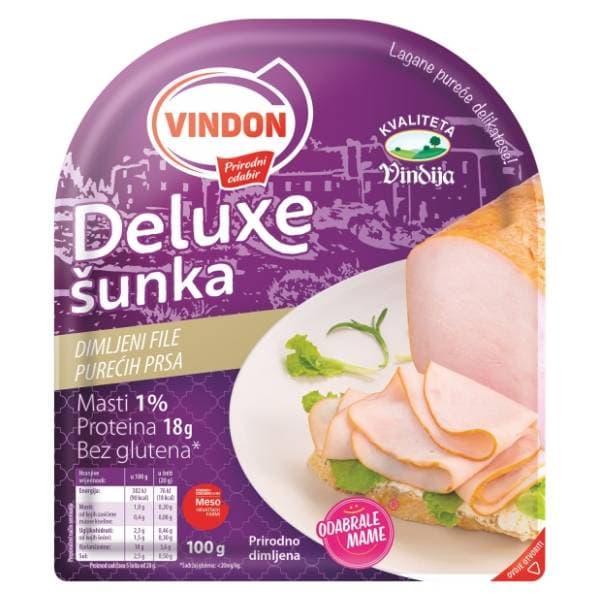 VINDON DeLuxe pureća šunka 100g 0