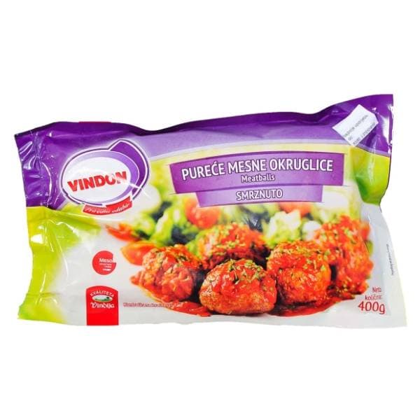 VINDON Pureće mesne okruglice smrznute 400g 0