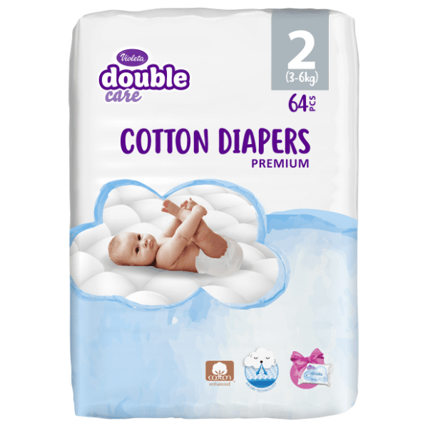 VIOLETA pelene Air Dry mini 2 64kom + vlažne maramice 20kom 0