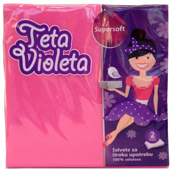 VIOLETA salvete roza 2sloja 25kom 0