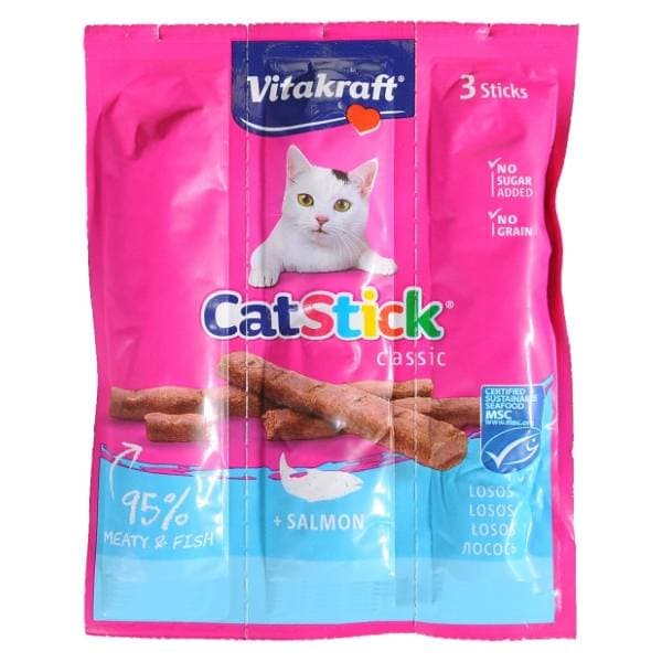 VITAKRAFT Cat stick classic poslastica za mačke losos 3kom 0