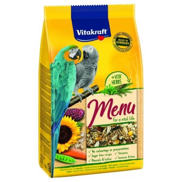VITAKRAFT Menu hrana za velike papige s medom 1kg 0