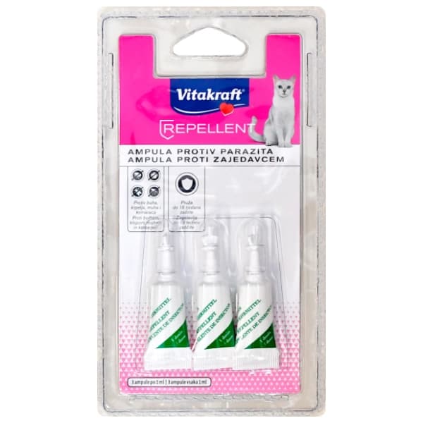 VITAKRAFT Repellent ampula protiv parazita za mačke 3x1ml 0